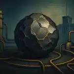 Composição editorial abstrata sobre minerais críticos, política industrial e disputa federal no Brasil.